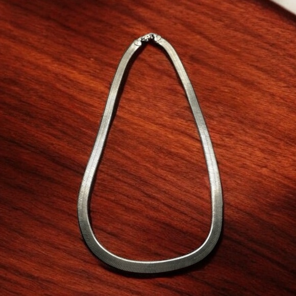 Vintage Men’s 925 Sterling Silver 7mm Wide Herringbone Chain Necklace 20” 28g - Picture 3 of 16